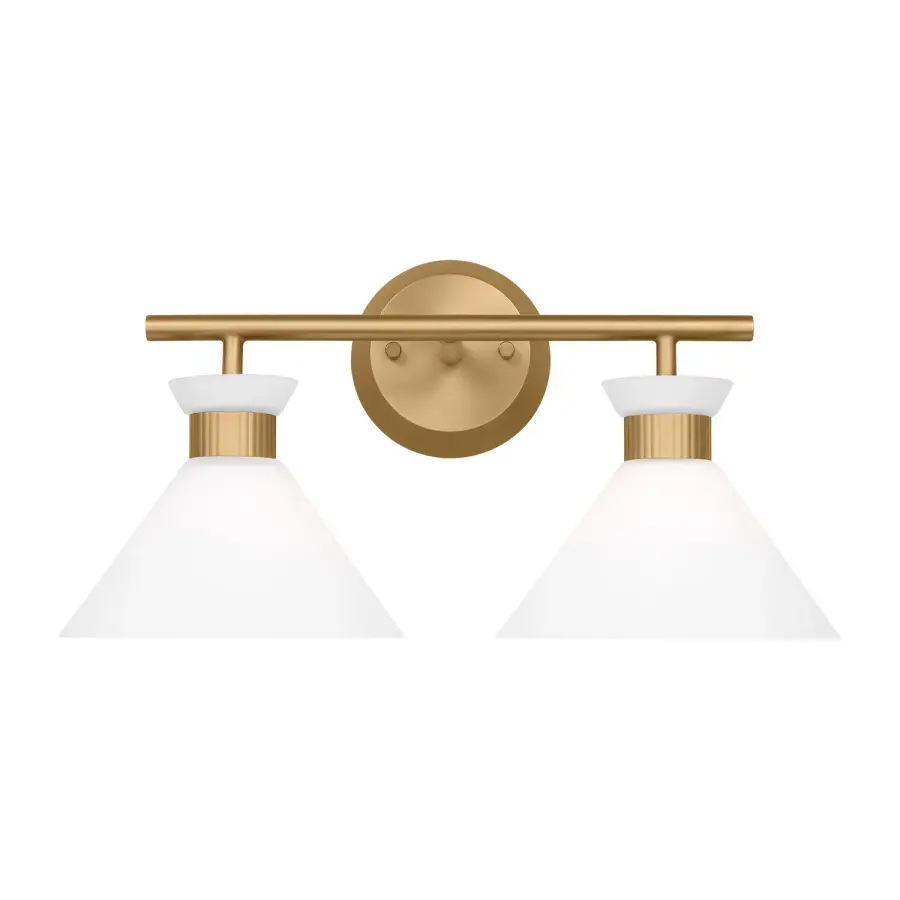 Belcarra Two Light Bath Sconce in Satin Brass