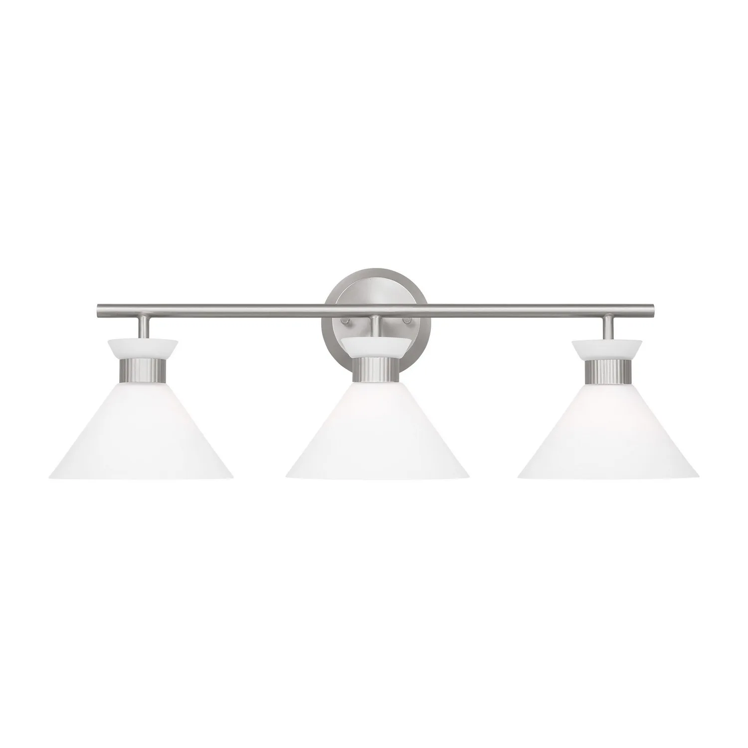 Belcarra Three Light Bath Sconce in Brushed Steel