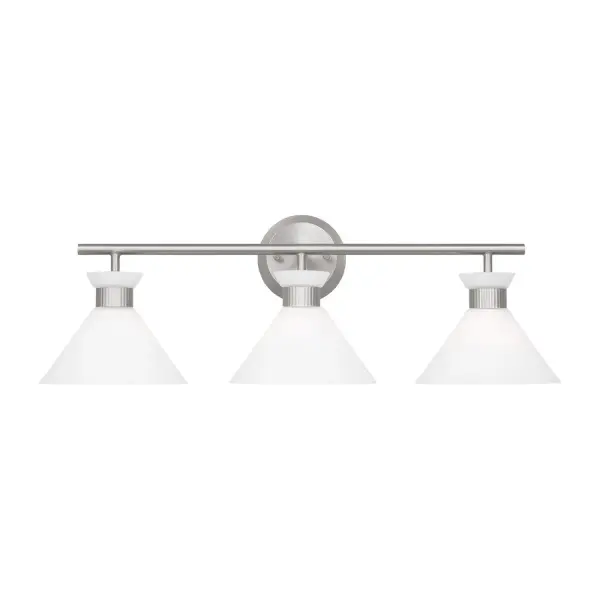 Belcarra Three Light Bath Sconce in Brushed Steel