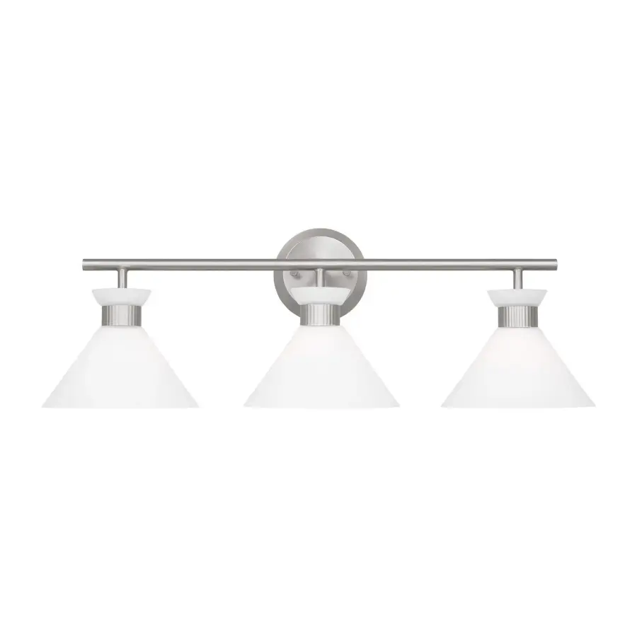 Belcarra Three Light Bath Sconce in Brushed Steel