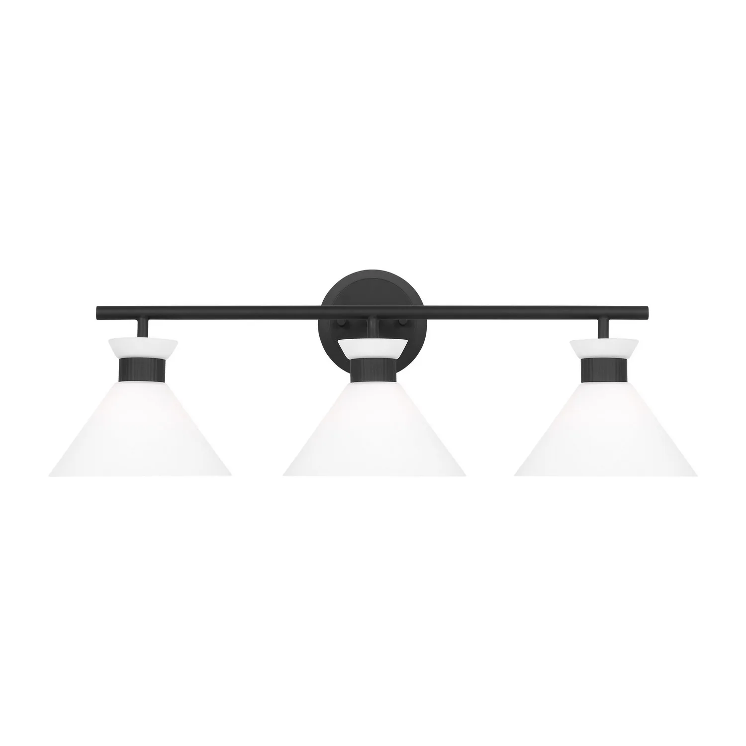Belcarra Three Light Bath Sconce in Midnight Black