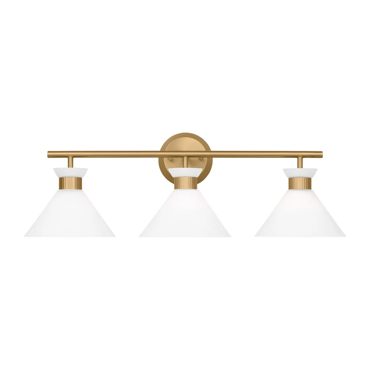 Belcarra Three Light Bath Sconce in Satin Brass