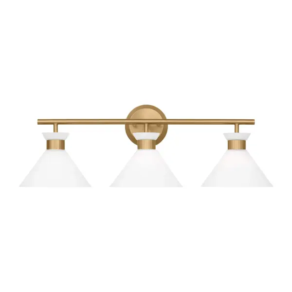 Belcarra Three Light Bath Sconce in Satin Brass