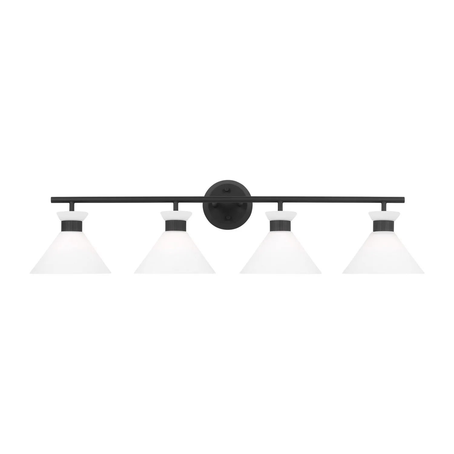 Belcarra Four Light Bath Sconce in Midnight Black