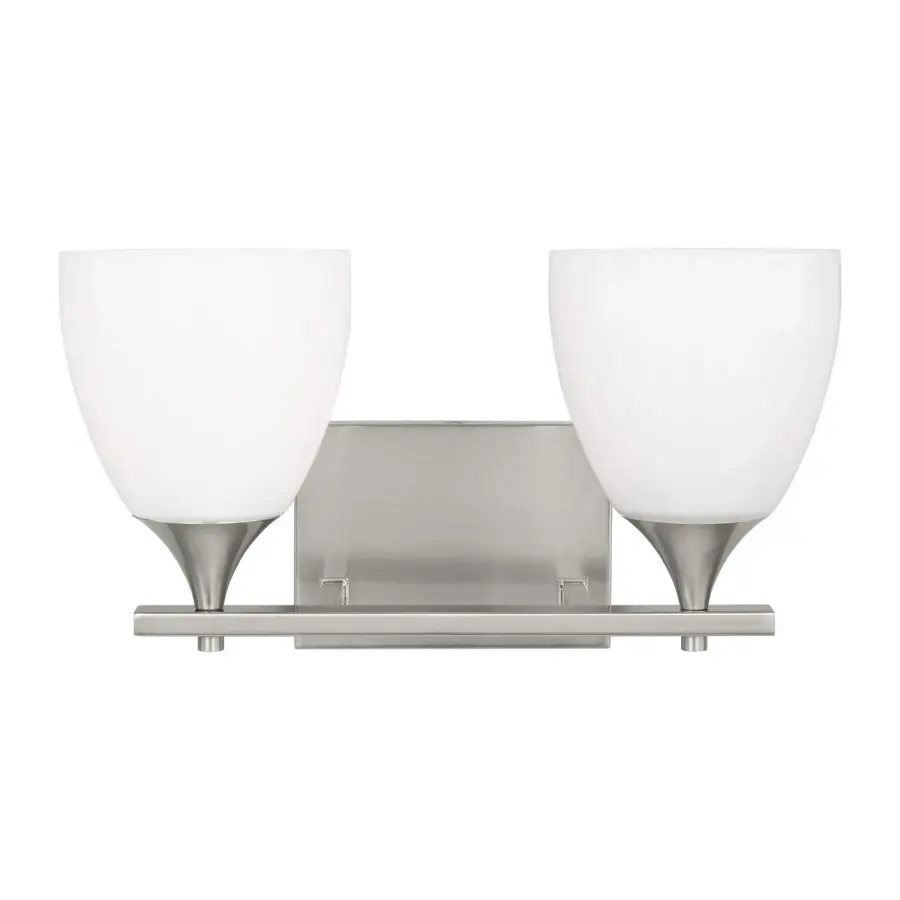 Toffino Two Light Bath Sconce in Brushed Steel