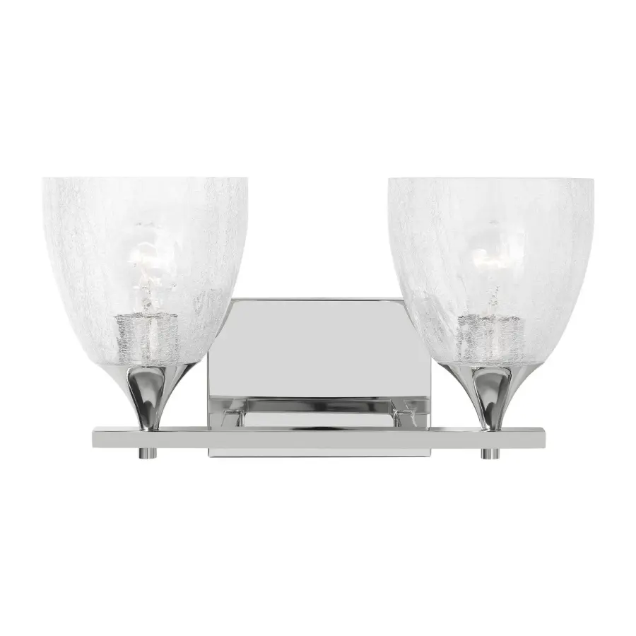 Toffino Two Light Vanity in Chrome