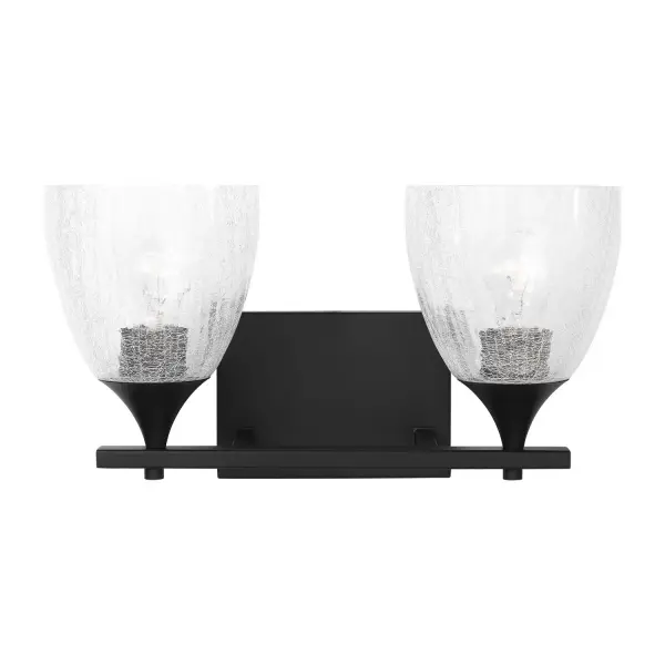 The Toffino vanity combines traditional form with modern finishes and textured crackle glass shades. Designed by Drew & Jonathan Scott, it offers versatile mounting options and coordinates beautifully with contemporary bath hardware.