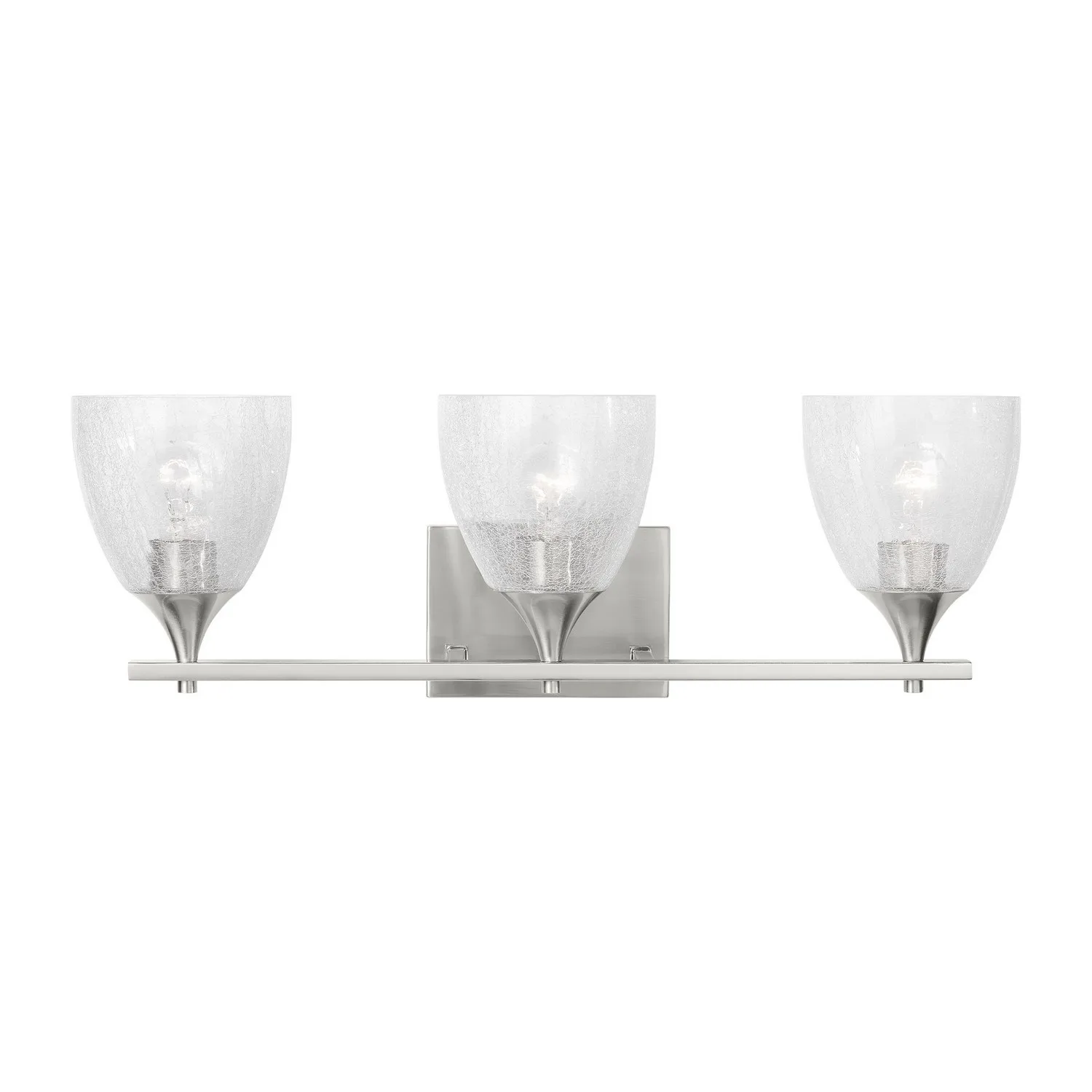 Toffino Three Light Vanity in Brushed Nickel