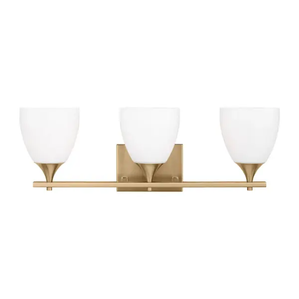 Toffino Three Light Bath Sconce in Satin Brass