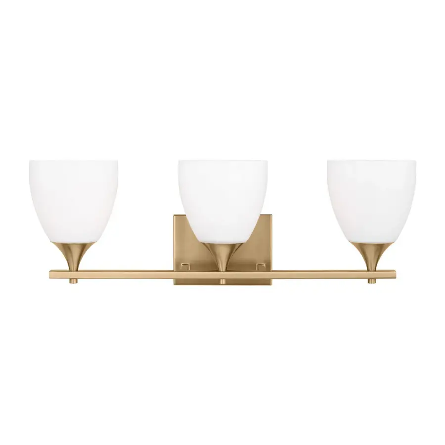 Toffino Three Light Bath Sconce in Satin Brass