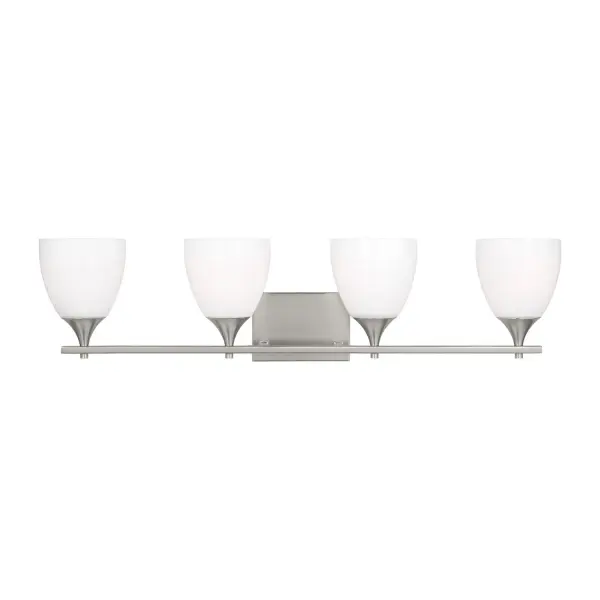 Toffino Four Light Bath Sconce in Brushed Steel