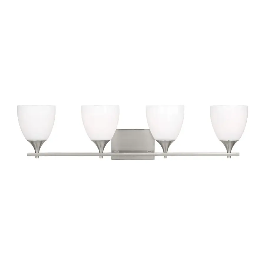 Toffino Four Light Bath Sconce in Brushed Steel