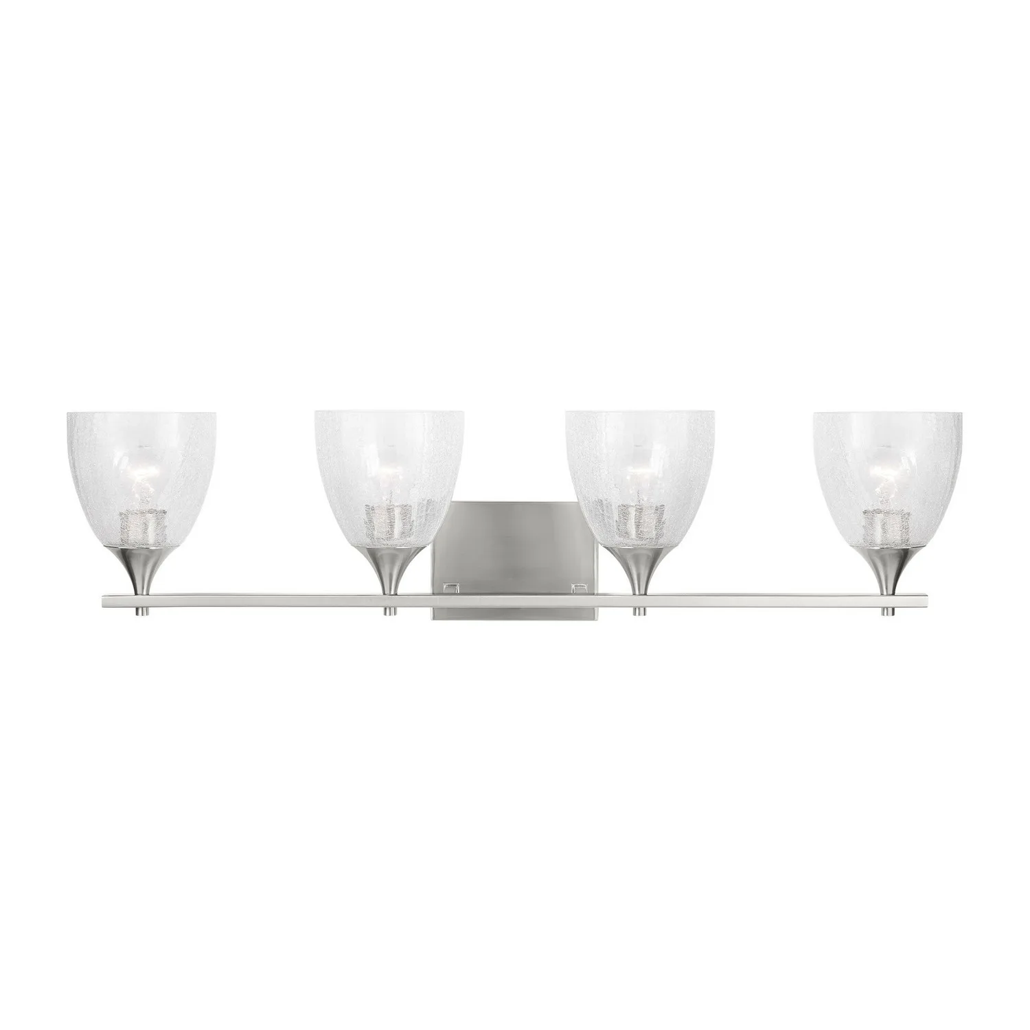 Toffino Four Light Vanity in Brushed Nickel