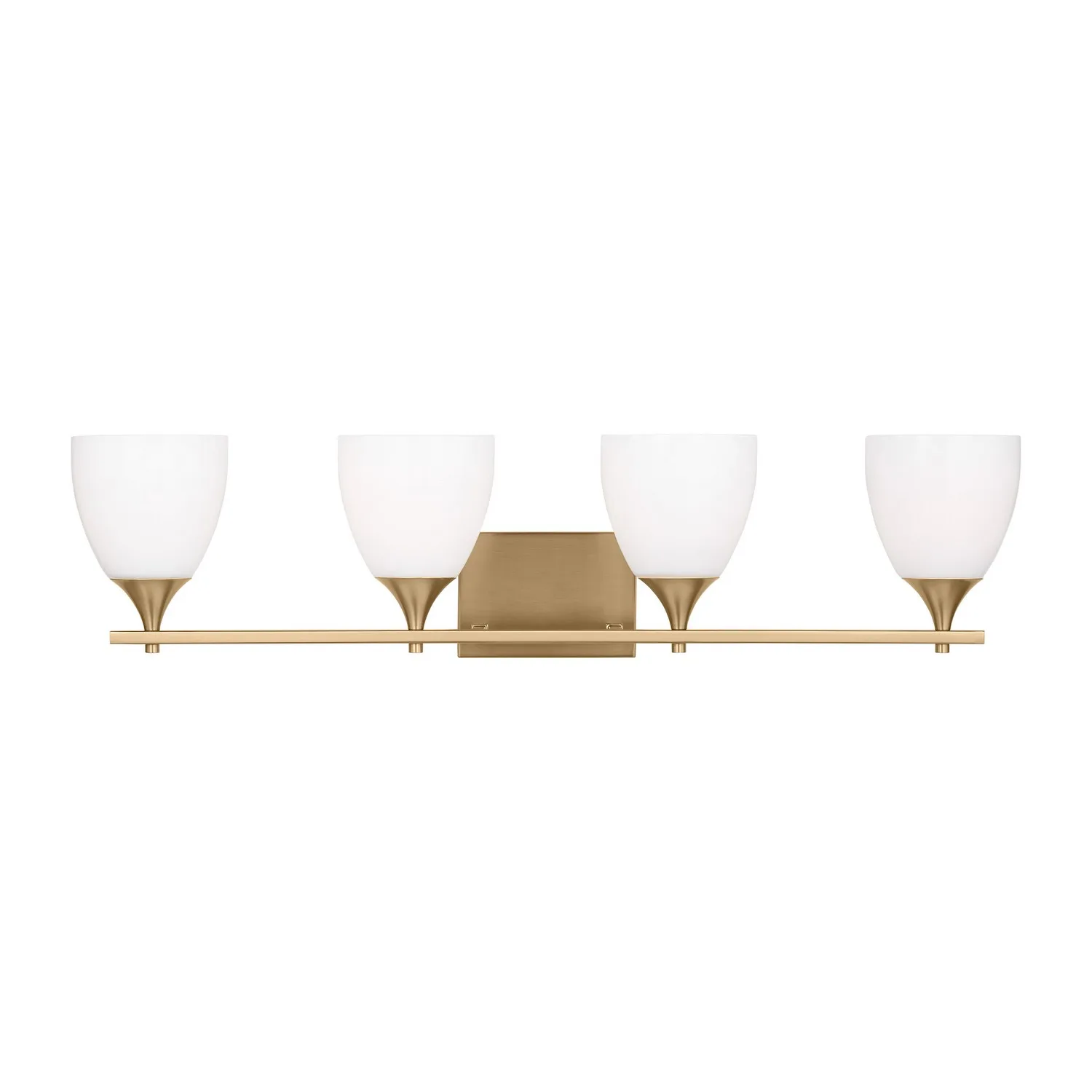 Toffino Four Light Bath Sconce in Satin Brass