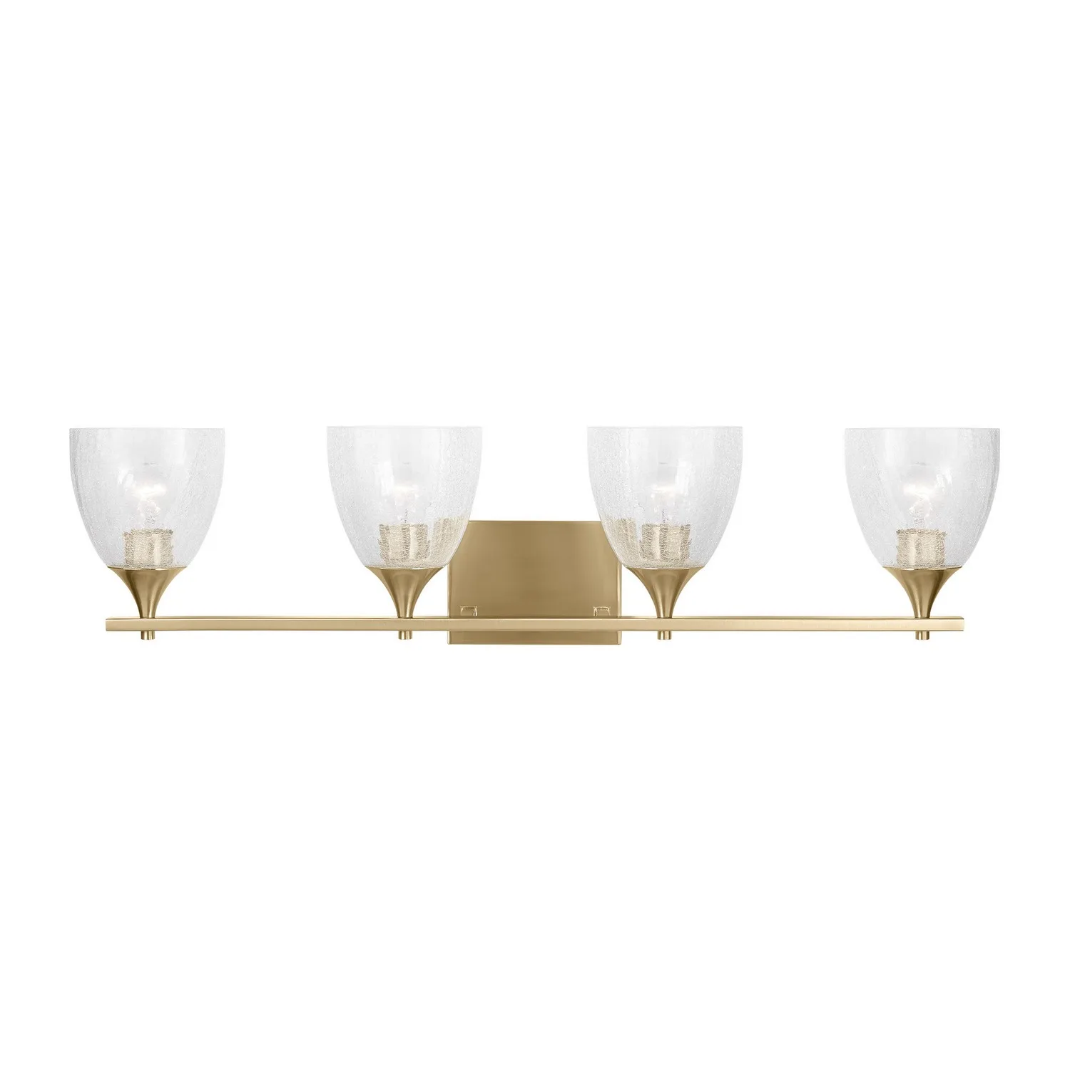 Toffino Four Light Vanity in Satin Brass