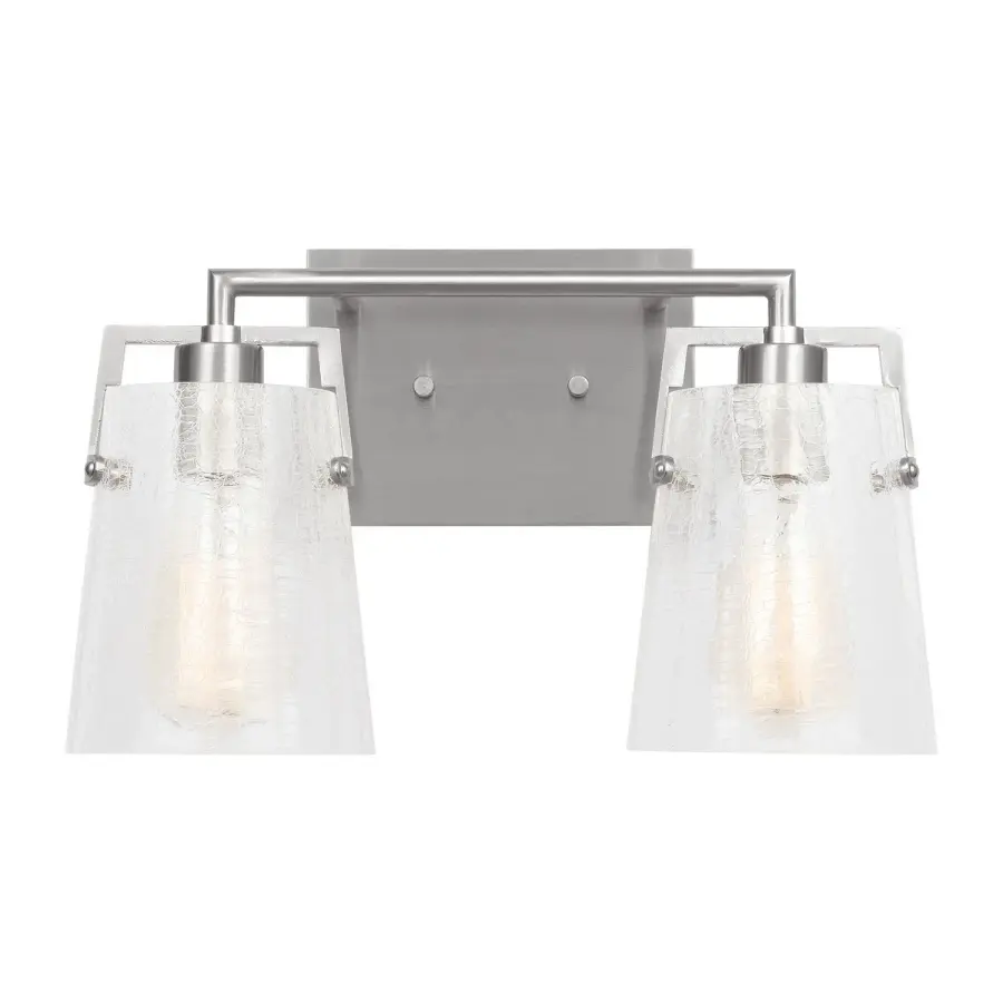 Crofton Two Light Vanity in Brushed Nickel
