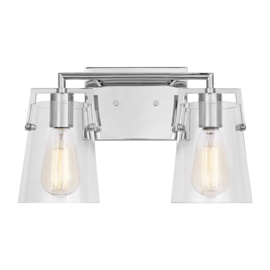 Crofton Two Light Bath Sconce in Chrome