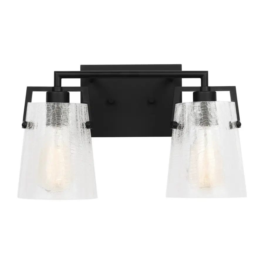 Crofton Two Light Vanity in Midnight Black