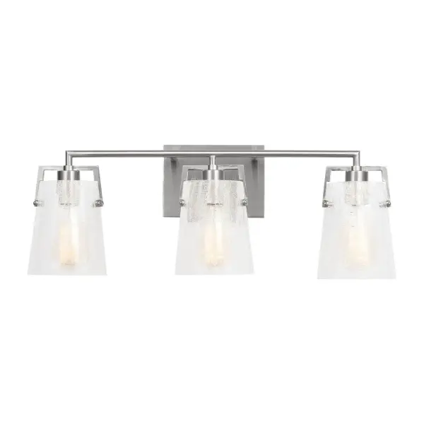 Crofton Three Light Vanity in Brushed Nickel