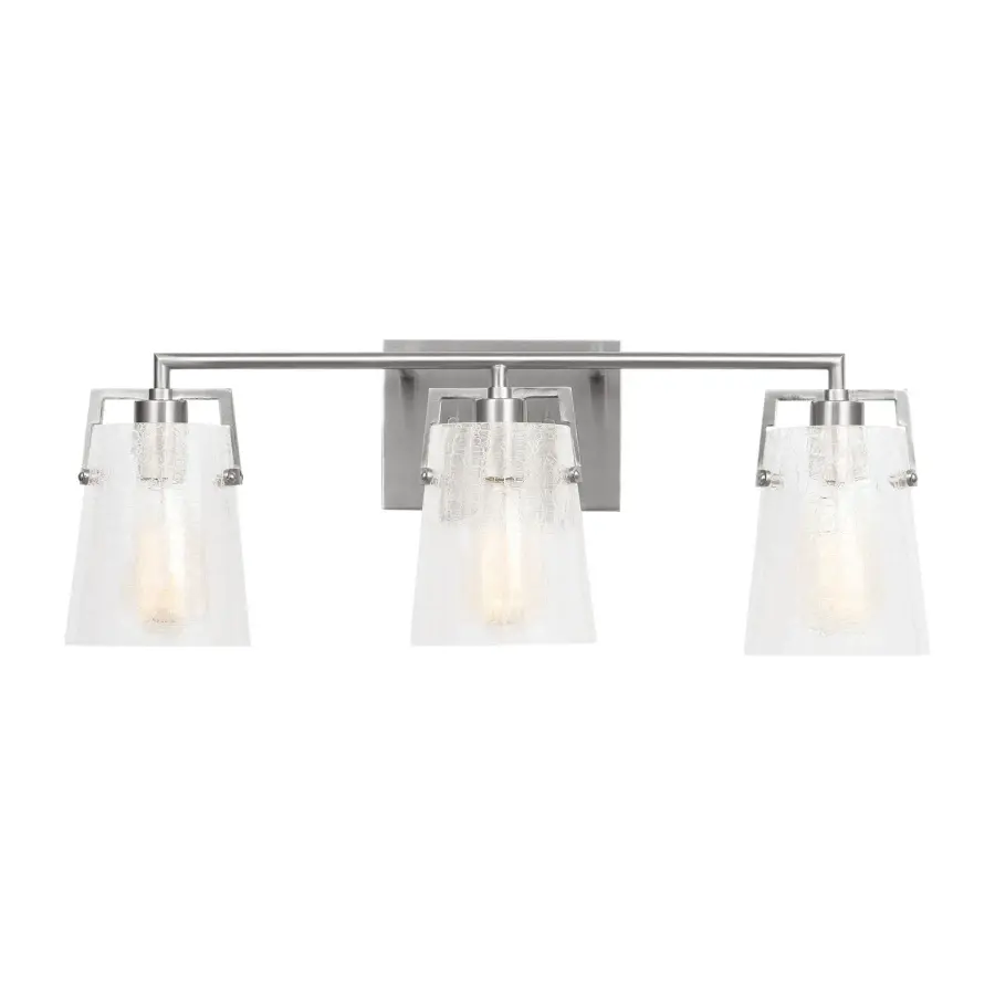 Crofton Three Light Vanity in Brushed Nickel