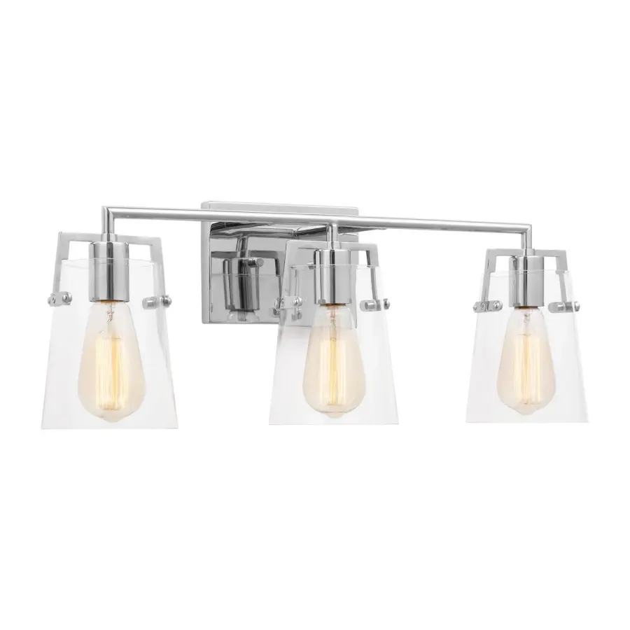 Crofton Three Light Bath Sconce in Chrome