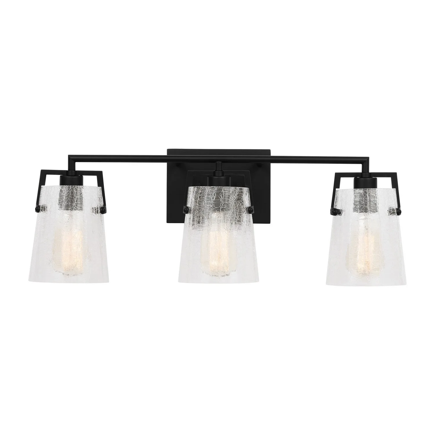 Crofton Three Light Vanity in Midnight Black
