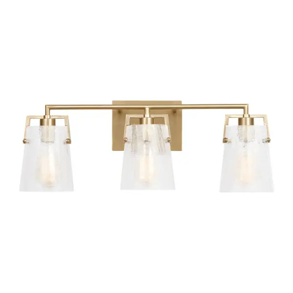 Crofton Three Light Vanity in Satin Brass