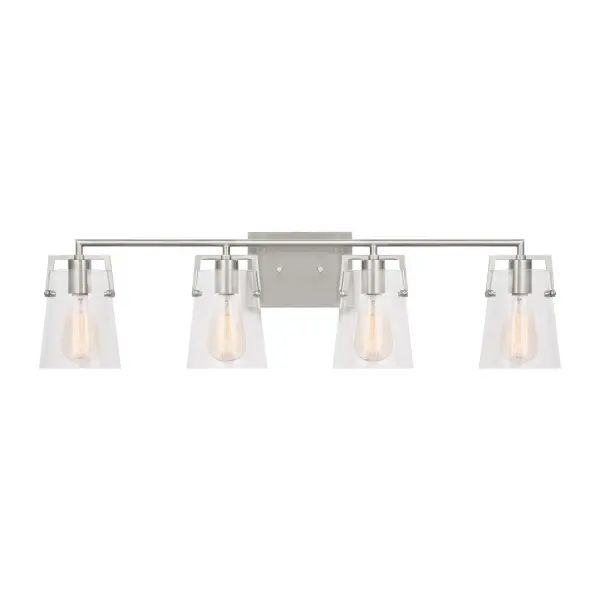 Crofton Four Light Bath Sconce in Brushed Steel