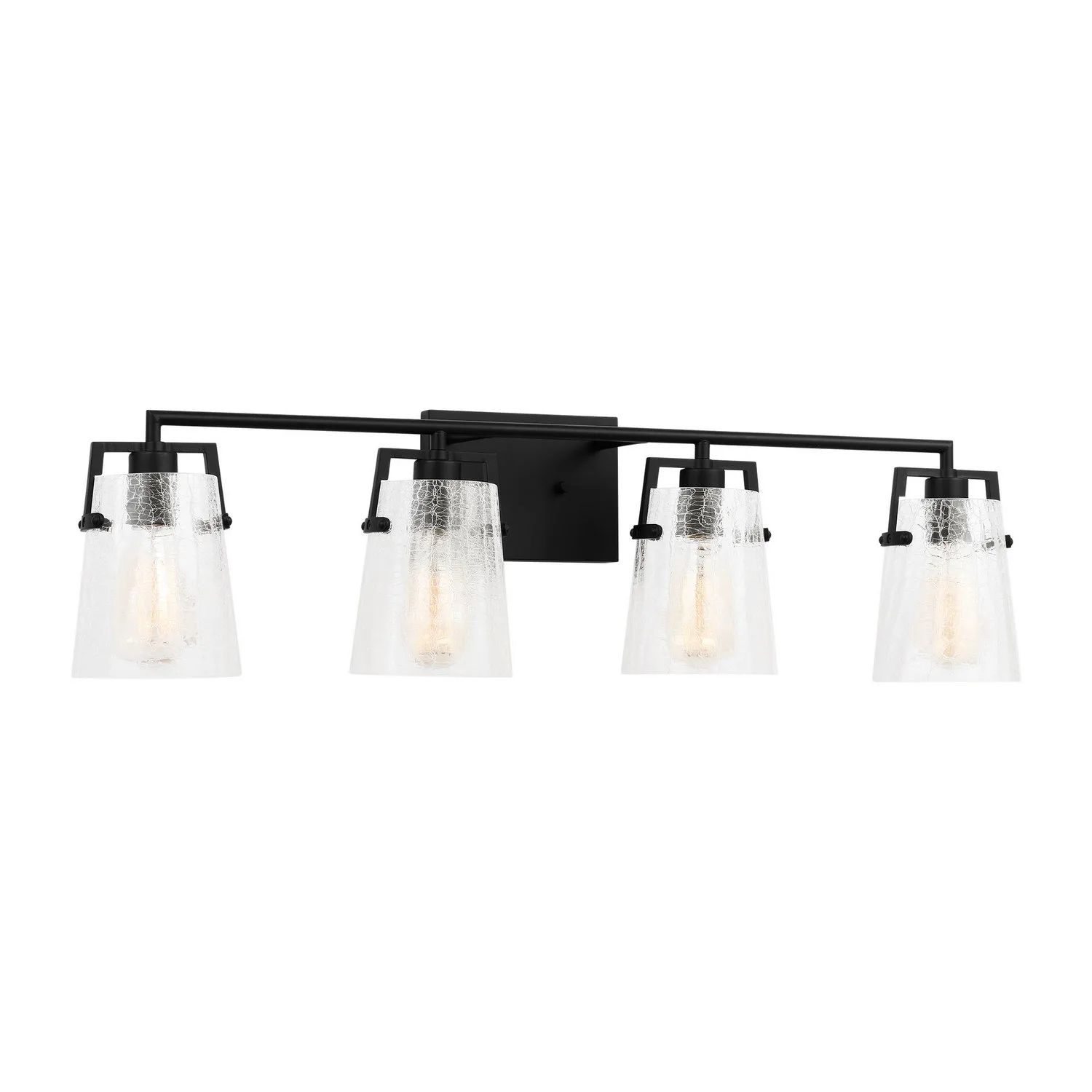 Crofton Four Light Vanity in Midnight Black