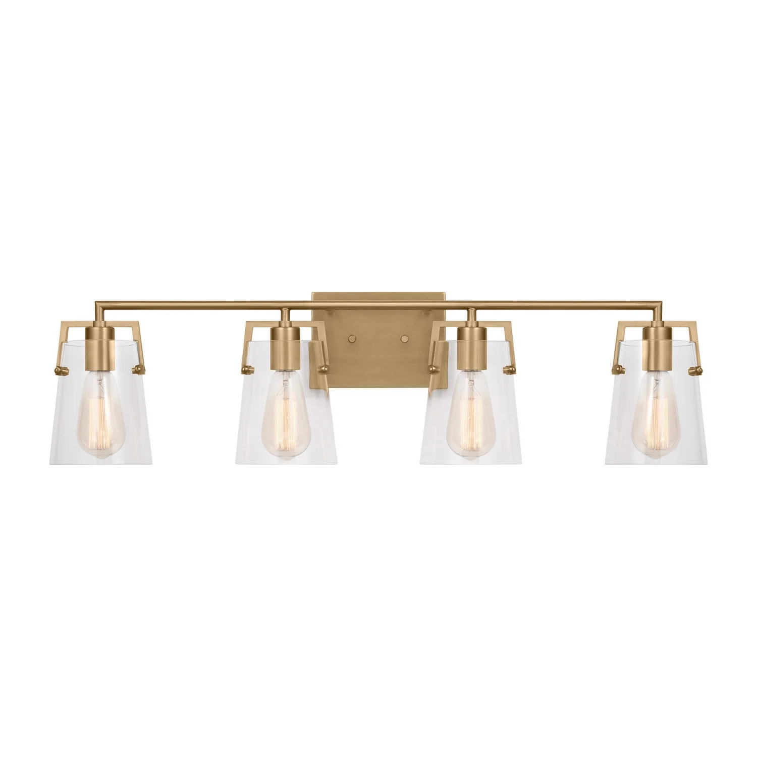 Crofton Four Light Bath Sconce in Satin Brass