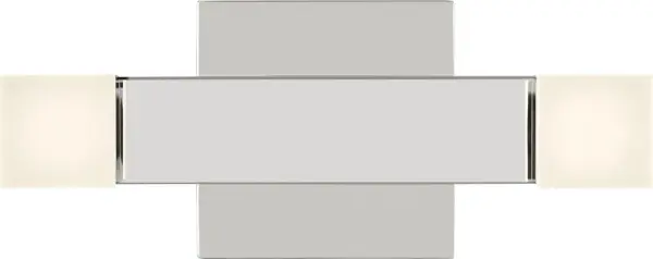 The Brander Medium Vanity combines clean geometric lines with frosted acrylic shades for a refined, modern aesthetic. Its damp-rated construction and soft lighting make it perfect for bathrooms and powder rooms seeking functional sophistication.