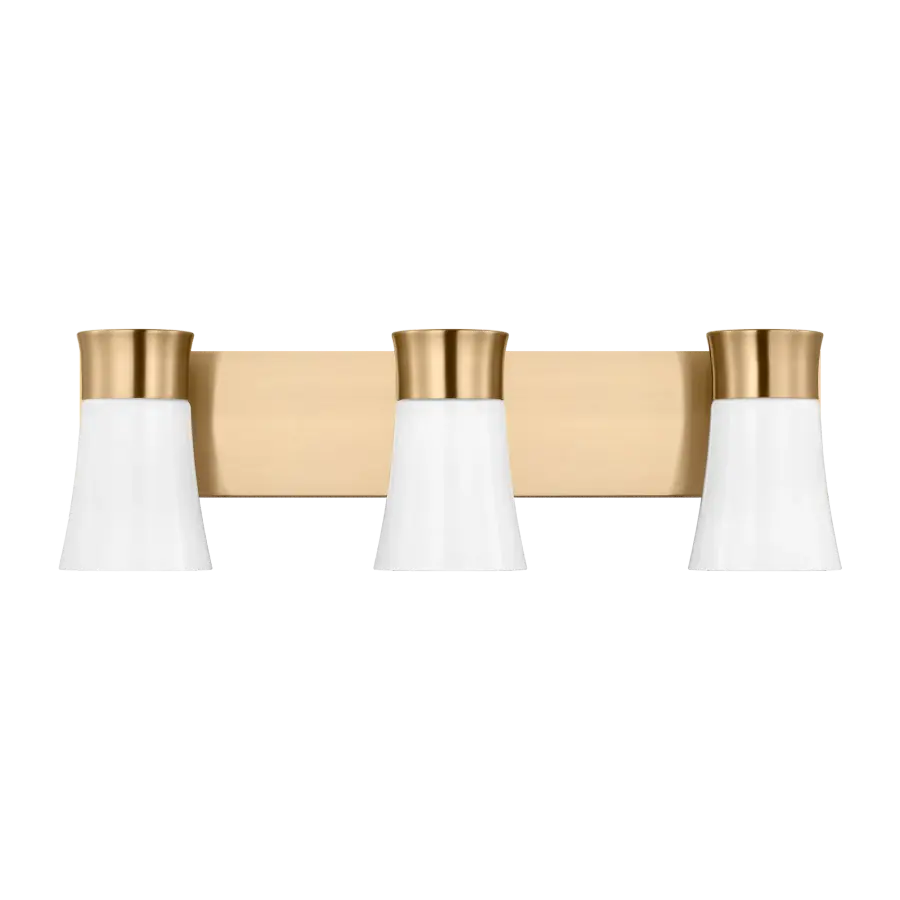 Roy Large Vanity Light in Satin Brass - Image 1