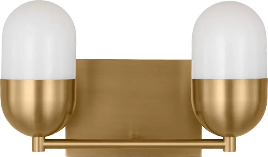 Foster Medium Vanity Light in Satin Brass - Image 1