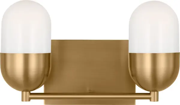 Foster Medium Vanity Light in Satin Brass - Image 3