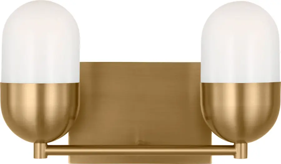 Foster Medium Vanity Light in Satin Brass - Image 3