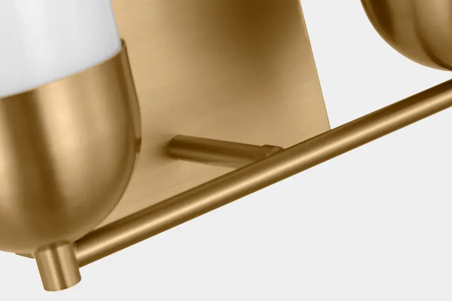 Foster Medium Vanity Light in Satin Brass - Image 4