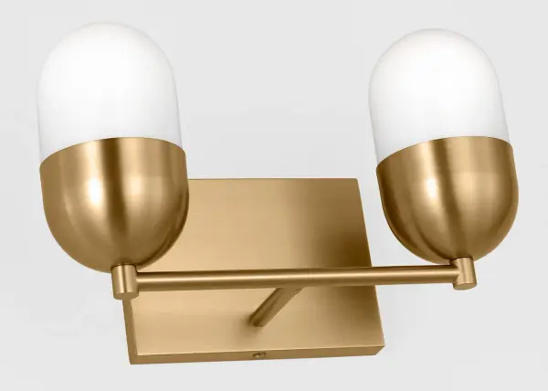 Foster Medium Vanity Light in Satin Brass - Image 5