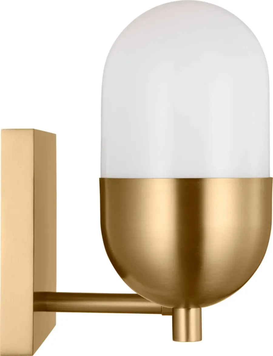 Foster Medium Vanity Light in Satin Brass - Image 6