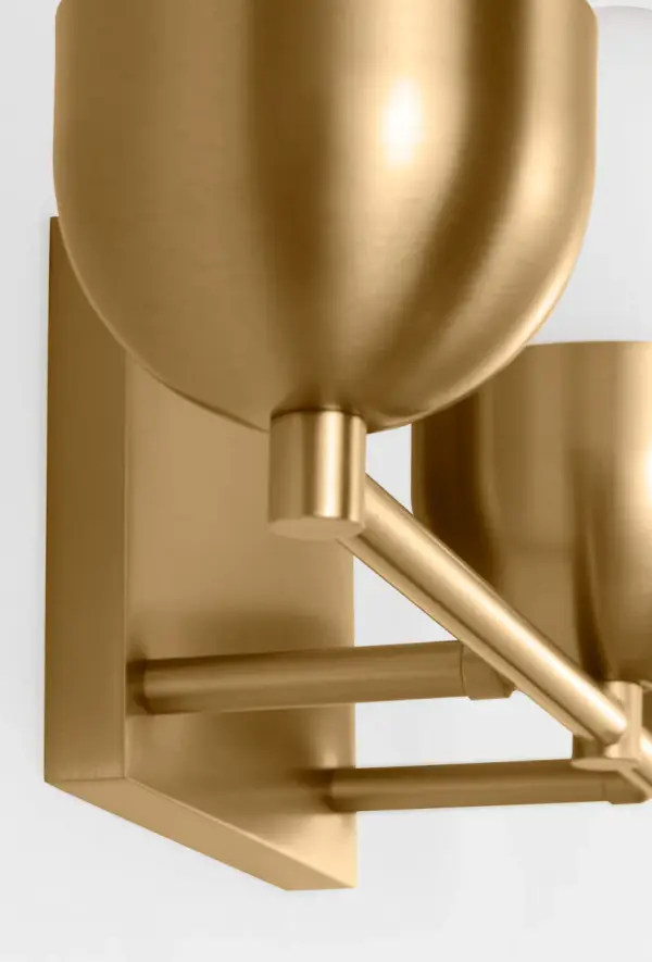 Foster Large Vanity Sconce in Satin Brass - Image 3