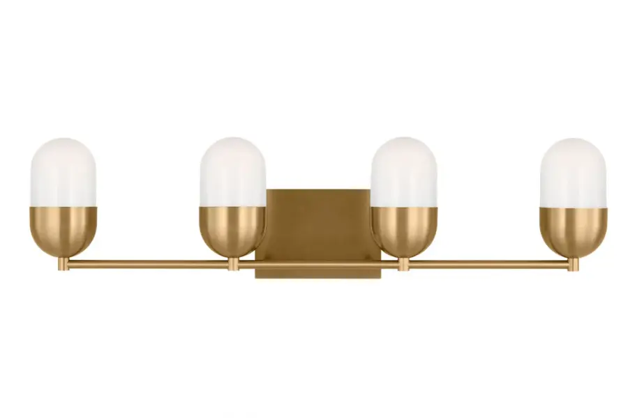 Foster Extra Large Vanity Light in Satin Brass - Image 3