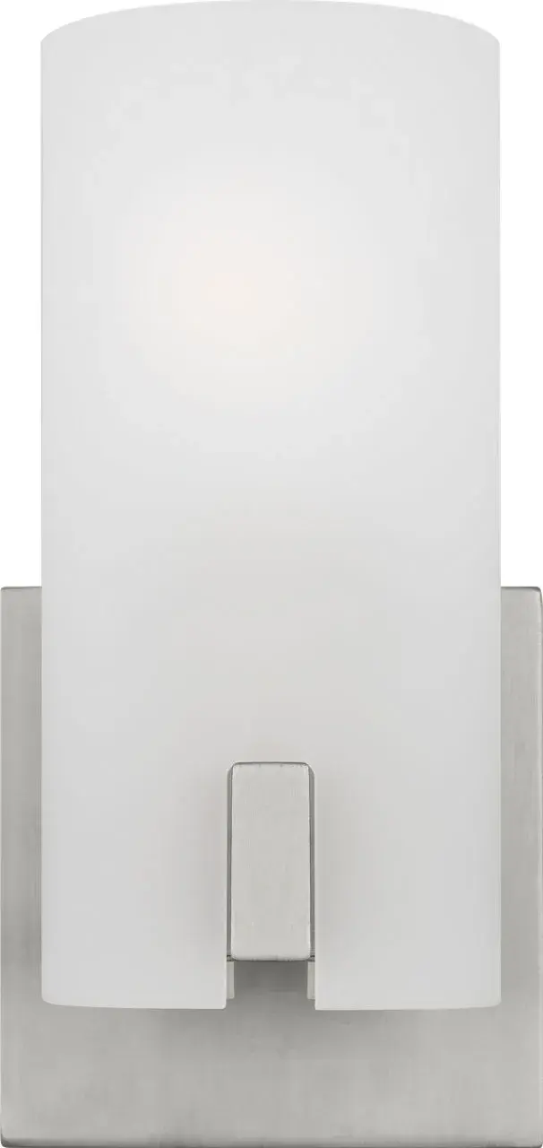 Rhode Small Vanity Sconce in Brushed Steel - Image 1