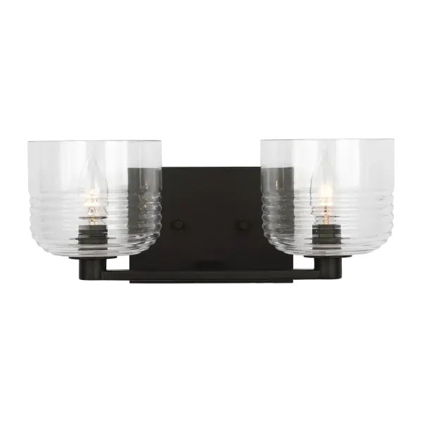 The Lochdale Medium Vanity Sconce combines contemporary styling with versatile functionality. Its midnight black finish adds sophisticated contrast to bathroom spaces while providing focused task lighting.