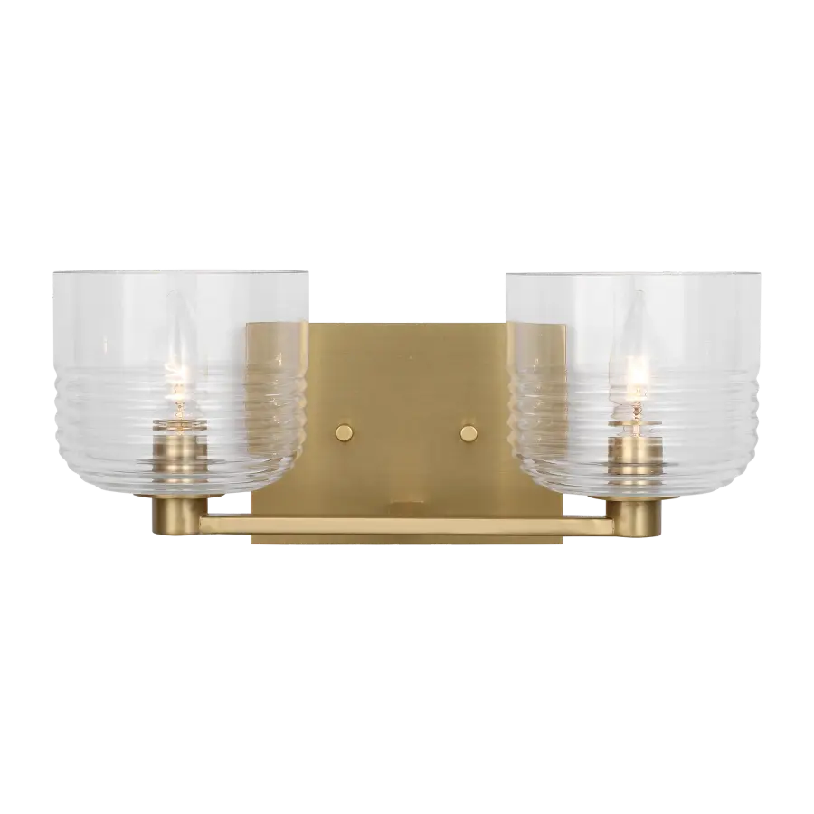 Lochdale Medium Vanity Sconce in Satin Brass - Image 1