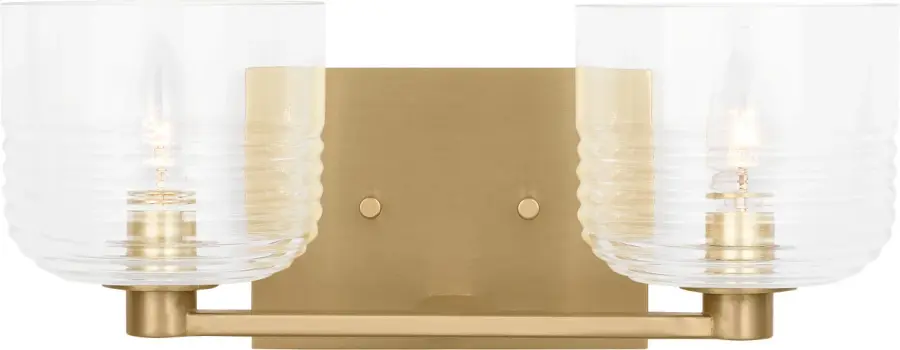 Lochdale Medium Vanity Sconce in Satin Brass - Image 2