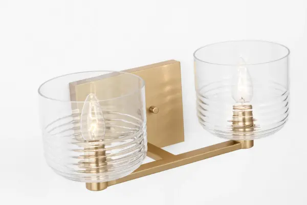 Lochdale Medium Vanity Sconce in Satin Brass - Image 5