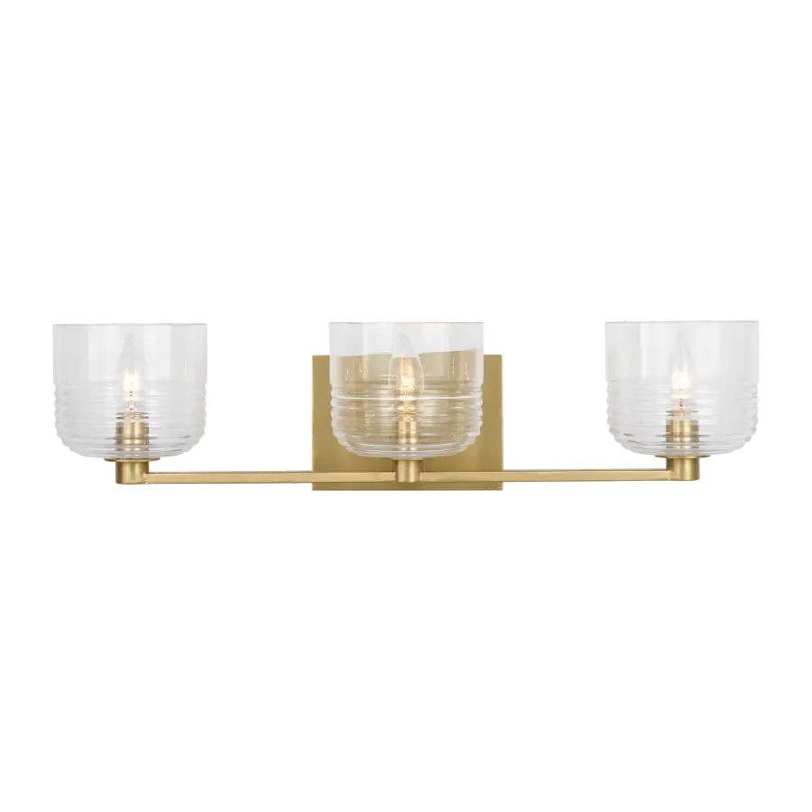 Lochdale Large Vanity Sconce in Satin Brass - Image 1