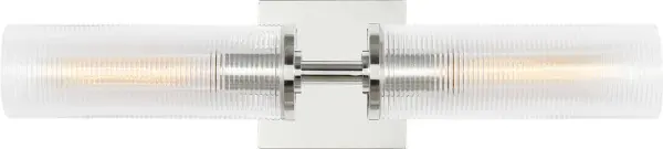 The Sarita Medium Sconce combines classic design with contemporary chrome finish, offering versatile lighting for bathrooms, hallways, and bedrooms. Its medium size makes it ideal for smaller spaces. - alternate view