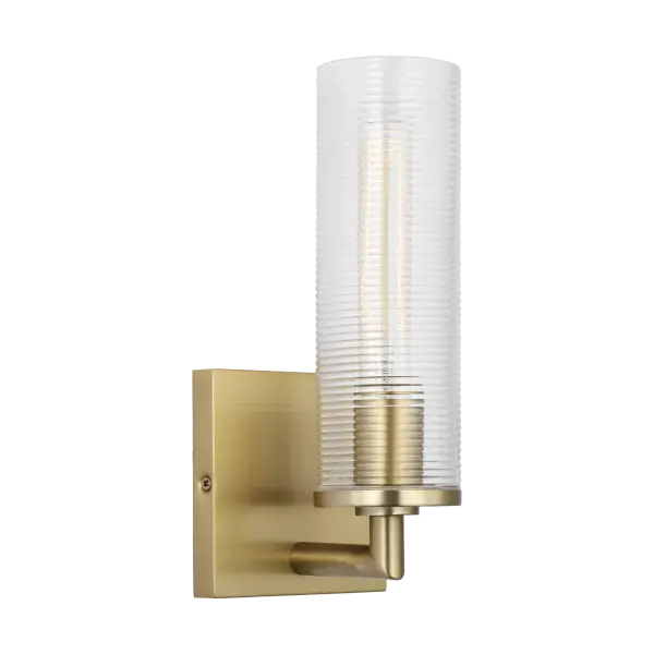 The Sarita Small Sconce combines classic elegance with contemporary simplicity. Its satin brass finish and compact profile make it ideal for smaller spaces requiring refined lighting without overwhelming the wall.