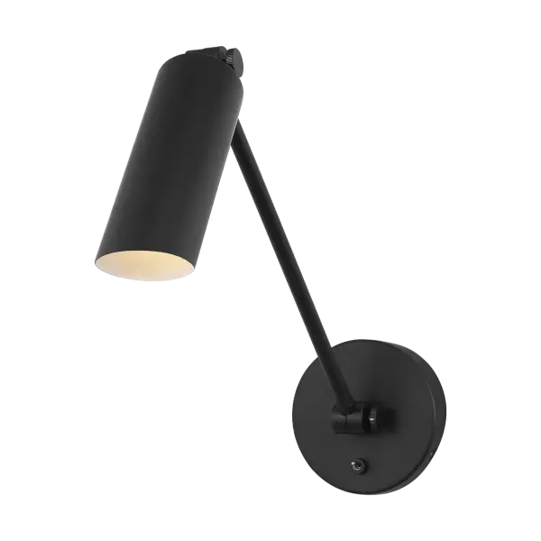 The Frasar Medium Arm Sconce combines modern design with functional articulation. Its midnight black finish offers sophisticated contrast in any space, while the adjustable arm provides directional lighting flexibility.