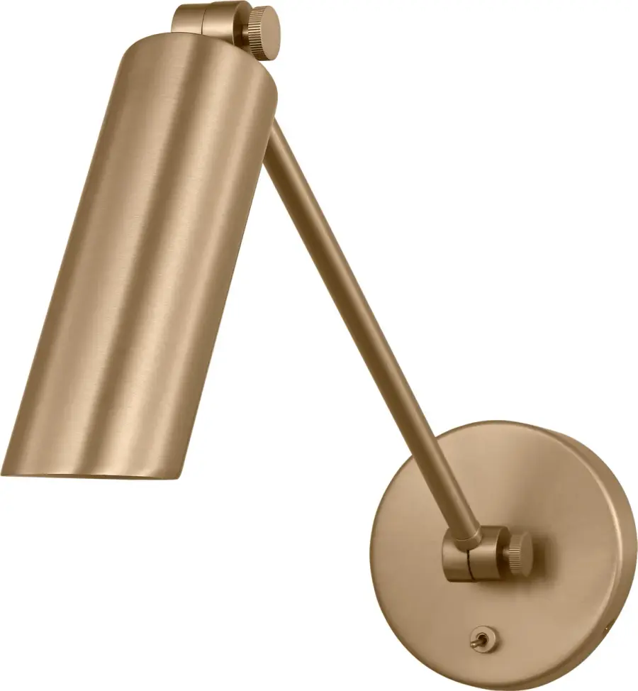 Frasar Medium Arm Sconce in Satin Brass - Image 1